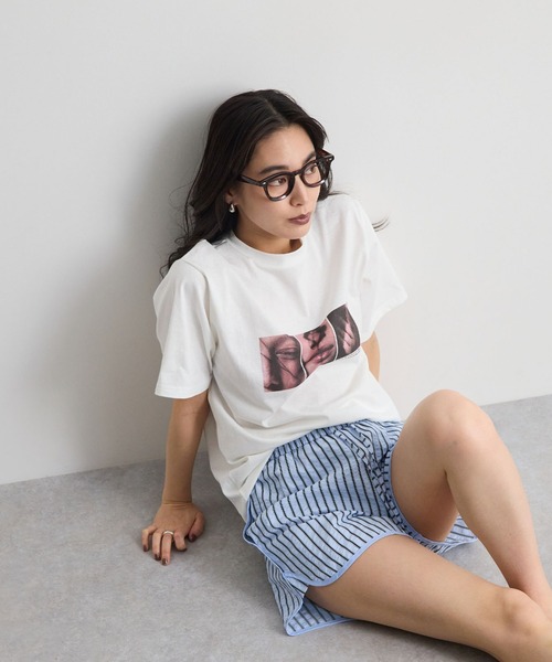 STELLA FISH（ステラフィッシュ）の「天竺フォトプリントTシャツ（Tシャツ/カットソー・レディース・ホワイト系その他2/ホワイト・FREE）」の19枚目の写真