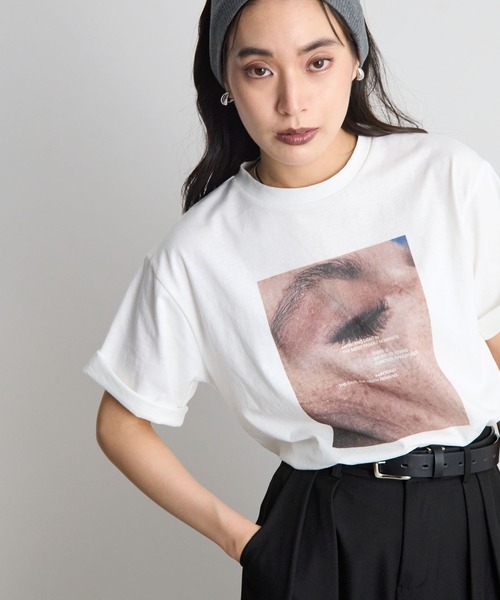 STELLA FISH（ステラフィッシュ）の「天竺フォトプリントTシャツ（Tシャツ/カットソー・レディース・ホワイト系その他2/ホワイト・FREE）」の7枚目の写真
