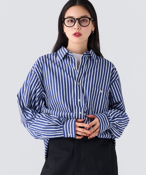 BEDWIN & THE HEARTBREAKERS(ベドウィン アンド ザ ハートブレイカーズ)の「L/S LONG POINT COLLAR SHIRT "LYNCH"(シャツ/ブラウス・メンズ・ストライプ/インディゴブルー/ホワイト・MEDIUM/X-LARGE/LARGE)」の3枚目の写真