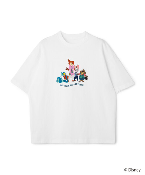 Disney(ディズニー)の「【Zootopia 2/ズートピア2】キャラクタープリント半袖Tシャツ / Over Harf Sleeve T-shirt《UNISEX》(Tシャツ/カットソー・レディース・ブラック/ホワイト・M/L)」の4枚目の写真