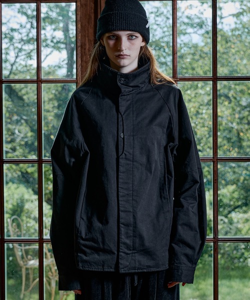 CASPER JOHN(キャスパージョン)の「High neck twill shirts/ハイネックツイルシャツ(シャツ/ブラウス・メンズ・ブラック/チャコールグレー・LARGE/X-SMALL/MEDIUM/SMALL)」の1枚目の写真