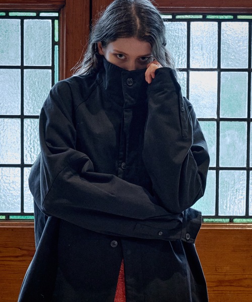 CASPER JOHN(キャスパージョン)の「High neck twill shirts/ハイネックツイルシャツ(シャツ/ブラウス・メンズ・ブラック/チャコールグレー・LARGE/X-SMALL/MEDIUM/SMALL)」の12枚目の写真