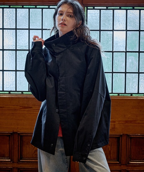 CASPER JOHN(キャスパージョン)の「High neck twill shirts/ハイネックツイルシャツ(シャツ/ブラウス・メンズ・ブラック/チャコールグレー・LARGE/X-SMALL/MEDIUM/SMALL)」の13枚目の写真