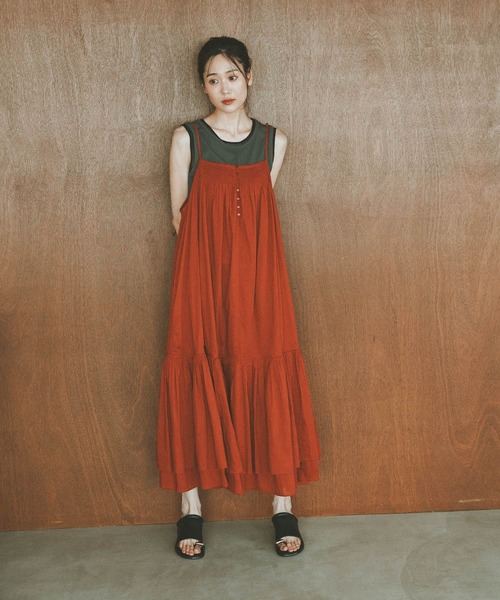 GLOBAL WORK(グローバルワーク)の「meets India/2WAYティアードワンピース/636282(ワンピース・レディース・オレンジ系その他6/ブラック・MEDIUM/LARGE)」の14枚目の写真