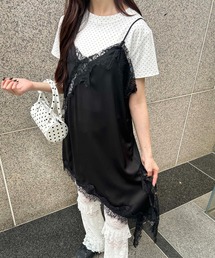 アシメヘムサテンキャミソール