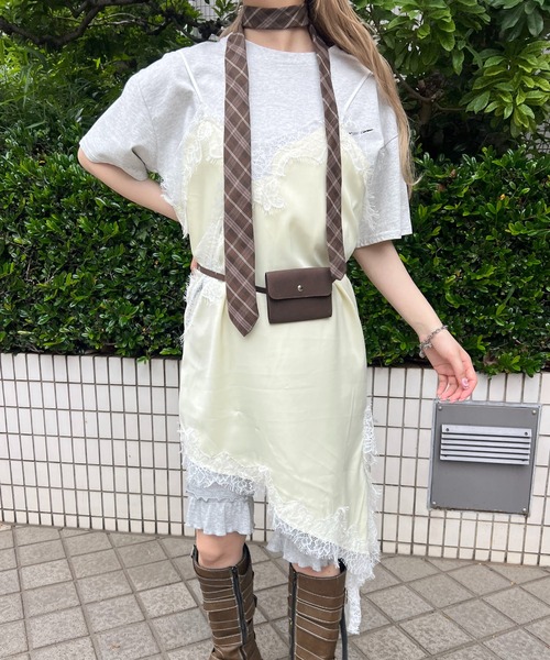 WC(ダブル シー)の「アシメヘムサテンキャミソール(ワンピース・レディース・ブラック/イエロー/ブラウン・FREE)」の15枚目の写真