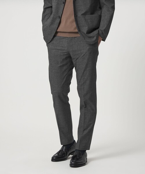 UNITED ARROWS(ユナイテッドアローズ)の「COOL DOTS プリント ノープリーツ テーパード パンツ UA COZY ウォッシャブル 2WAYストレッチ(スラックス・メンズ・ダークグレー/ネイビー・M/L/S/XL/XXL)」の4枚目の写真