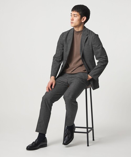 UNITED ARROWS(ユナイテッドアローズ)の「COOL DOTS プリント ノープリーツ テーパード パンツ UA COZY ウォッシャブル 2WAYストレッチ(スラックス・メンズ・ダークグレー/ネイビー・M/L/S/XL/XXL)」の6枚目の写真