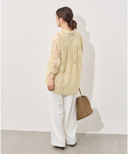 JOURNAL STANDARD(ジャーナルスタンダード)の「《追加》【接触冷感/洗える】クールワイドイージーストレッチパンツ(その他パンツ・レディース・ホワイト/チャコールグレー・36/38)」の16枚目の写真