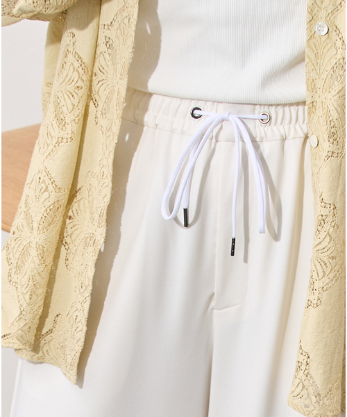 JOURNAL STANDARD(ジャーナルスタンダード)の「《追加》【接触冷感/洗える】クールワイドイージーストレッチパンツ(その他パンツ・レディース・ホワイト/チャコールグレー・36/38)」の20枚目の写真