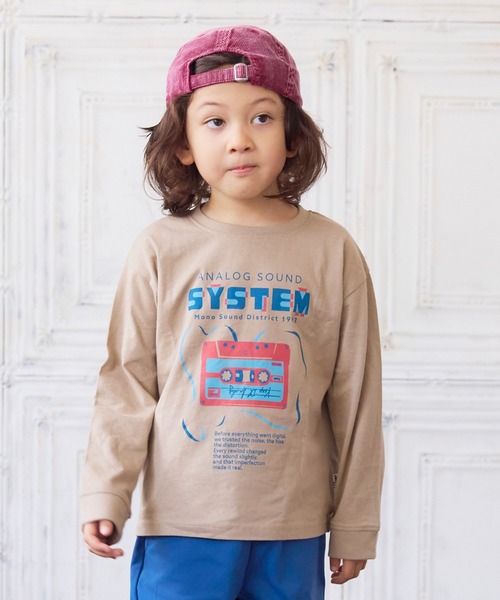 MARKEY'S(マーキーズ)の「【LSP WOW!】カラバリプリント長袖Tシャツ(Tシャツ/カットソー・キッズ・ブルー/オレンジ/カーキ/グリーン/ブラック/ワインレッド/アイボリー/オフホワイト/イエロー/ライトグリーン/ネイビー/ベージュ/ライトブルー/グレー/ブラウン/チャコール/レッド/ピンク/パープル/ホワイト・130/80/140/90/150/95/100/110/120)」の9枚目の写真