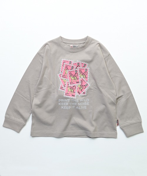 MARKEY'S(マーキーズ)の「【LSP WOW!】カラバリプリント長袖Tシャツ(Tシャツ/カットソー・キッズ・ブルー/オレンジ/カーキ/グリーン/ブラック/ワインレッド/アイボリー/オフホワイト/イエロー/ライトグリーン/ネイビー/ベージュ/ライトブルー/グレー/ブラウン/チャコール/レッド/ピンク/パープル/ホワイト・130/80/140/90/150/95/100/110/120)」の6枚目の写真
