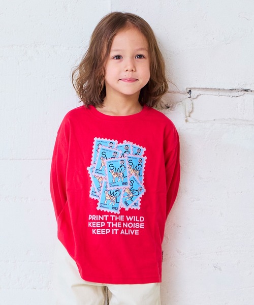 MARKEY'S(マーキーズ)の「【LSP WOW!】カラバリプリント長袖Tシャツ(Tシャツ/カットソー・キッズ・ブルー/オレンジ/カーキ/グリーン/ブラック/ワインレッド/アイボリー/オフホワイト/イエロー/ライトグリーン/ネイビー/ベージュ/ライトブルー/グレー/ブラウン/チャコール/レッド/ピンク/パープル/ホワイト・130/80/140/90/150/95/100/110/120)」の18枚目の写真