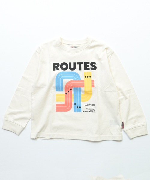 MARKEY'S(マーキーズ)の「【LSP WOW!】カラバリプリント長袖Tシャツ(Tシャツ/カットソー・キッズ・ブルー/オレンジ/カーキ/グリーン/ブラック/ワインレッド/アイボリー/オフホワイト/イエロー/ライトグリーン/ネイビー/ベージュ/ライトブルー/グレー/ブラウン/チャコール/レッド/ピンク/パープル/ホワイト・130/80/140/90/150/95/100/110/120)」の2枚目の写真