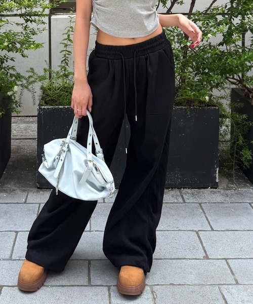 mindseeker girls(マインドシーカーガールズ)の「Rhinestone Sweatpants / ラインストーンスウェットパンツ(スウェットパンツ・レディース・グレー/ブラック・FREE)」の5枚目の写真