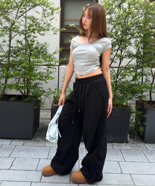 mindseeker girls(マインドシーカーガールズ)の「Rhinestone Sweatpants / ラインストーンスウェットパンツ(スウェットパンツ・レディース・グレー/ブラック・FREE)」の10枚目の写真
