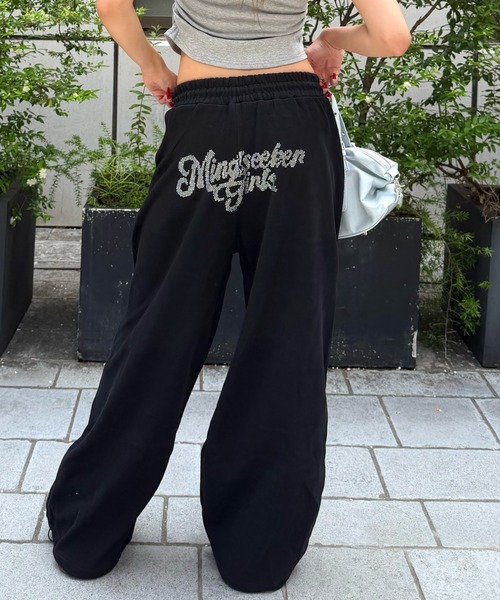 mindseeker girls(マインドシーカーガールズ)の「Rhinestone Sweatpants / ラインストーンスウェットパンツ(スウェットパンツ・レディース・グレー/ブラック・FREE)」の8枚目の写真