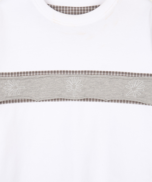 DANDEL(ダンデル)の「DD check inset symbol tee (WHITE)(Tシャツ/カットソー・レディース・その他・1/2)」の4枚目の写真