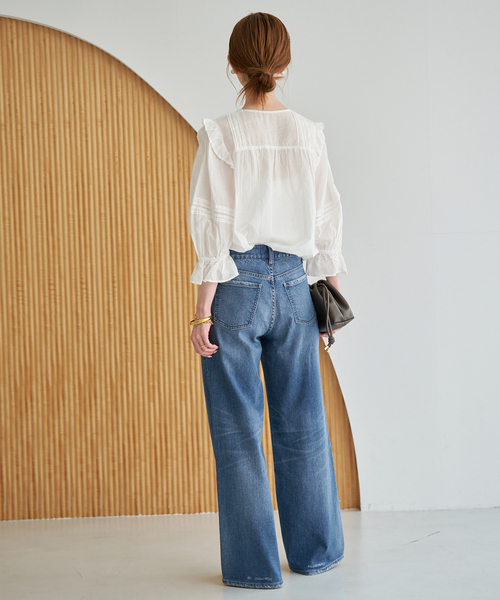 Healthy denim（ヘルシーデニム）の「《追加3》HEALTHY DENIM/ヘルシーデニム SLOBE別注 Quiche（デニムパンツ・レディース・ブルー・22cm/24cm/25cm）」の2枚目の写真