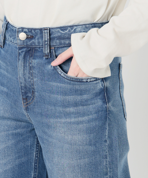 Healthy denim（ヘルシーデニム）の「《追加3》HEALTHY DENIM/ヘルシーデニム SLOBE別注 Quiche（デニムパンツ・レディース・ブルー・22cm/24cm/25cm）」の3枚目の写真