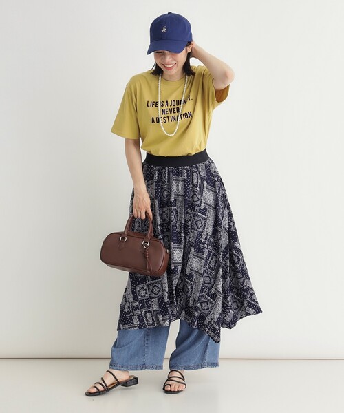 HONEYSUCKLE ROSE(ハニーサックルローズ)の「ペイズリー柄ハンカチヘムスカート(スカート・レディース・ネイビー系/ダークブラウン系・05/04)」の7枚目の写真