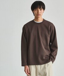 ダブルフェイス クルーネック 長袖 カットソー
