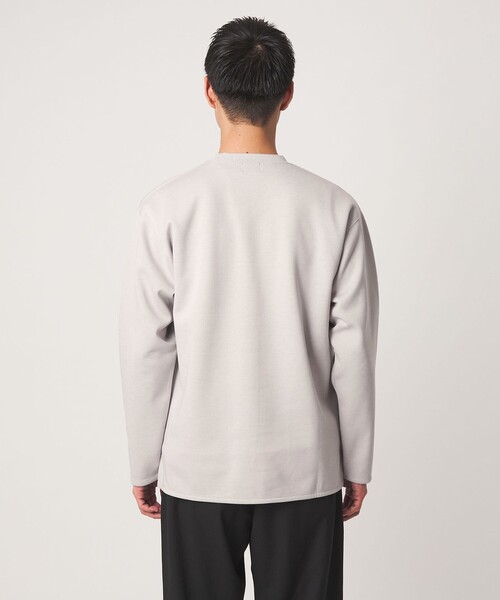 green label relaxing(グリーンレーベルリラクシング)の「ダブルフェイス クルーネック 長袖 カットソー(Tシャツ/カットソー・メンズ・ライトグレー/ブラック/ホワイト/ダークブラウン・S/M/L/XL)」の16枚目の写真