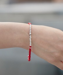 SunKu | SunKu/サンク Red Vintage Beads & Silver Peace Hook Bracelet レッド ヴィンテージ ビーズ シルバー ピース フック ブレスレット メンズ レディース 2026年 夏 夏服(ブレスレット)