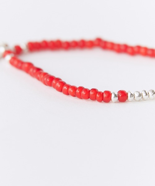 SunKu(サンク)の「SunKu/サンク Red Vintage Beads & Silver Peace Hook Bracelet レッド ヴィンテージ ビーズ シルバー ピース フック ブレスレット メンズ レディース 2026年 夏 夏服(ブレスレット・メンズ・レッド・FREE)」の10枚目の写真