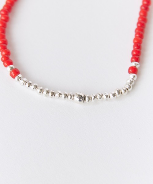 SunKu(サンク)の「SunKu/サンク Red Vintage Beads & Silver Peace Hook Bracelet レッド ヴィンテージ ビーズ シルバー ピース フック ブレスレット メンズ レディース 2026年 夏 夏服(ブレスレット・メンズ・レッド・FREE)」の12枚目の写真