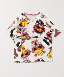 HYSTERIC MINI | PLUMP MINI総柄 5分袖 短肌着(ロンパース)