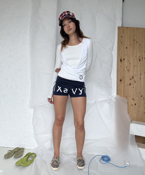 Oriens JOURNAL STANDARD(オリエンス ジャーナルスタンダード)の「レイヤードドレープロングスリーブTee(Tシャツ/カットソー・レディース・ホワイト/グレー・FREE)」の17枚目の写真
