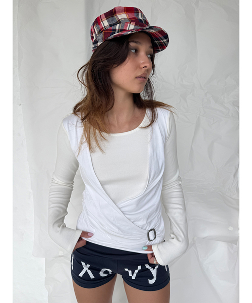 Oriens JOURNAL STANDARD(オリエンス ジャーナルスタンダード)の「レイヤードドレープロングスリーブTee(Tシャツ/カットソー・レディース・ホワイト/グレー・FREE)」の20枚目の写真