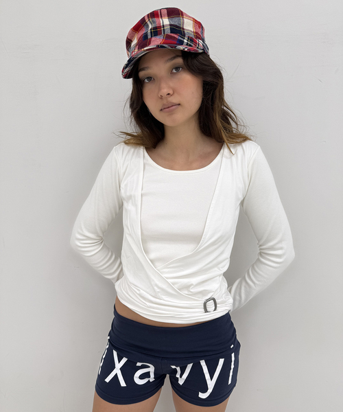 Oriens JOURNAL STANDARD(オリエンス ジャーナルスタンダード)の「レイヤードドレープロングスリーブTee(Tシャツ/カットソー・レディース・ホワイト/グレー・FREE)」の22枚目の写真