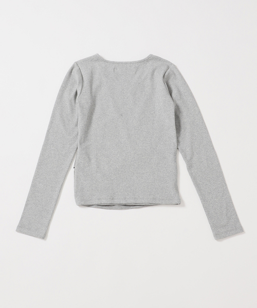 Oriens JOURNAL STANDARD(オリエンス ジャーナルスタンダード)の「レイヤードドレープロングスリーブTee(Tシャツ/カットソー・レディース・ホワイト/グレー・FREE)」の15枚目の写真