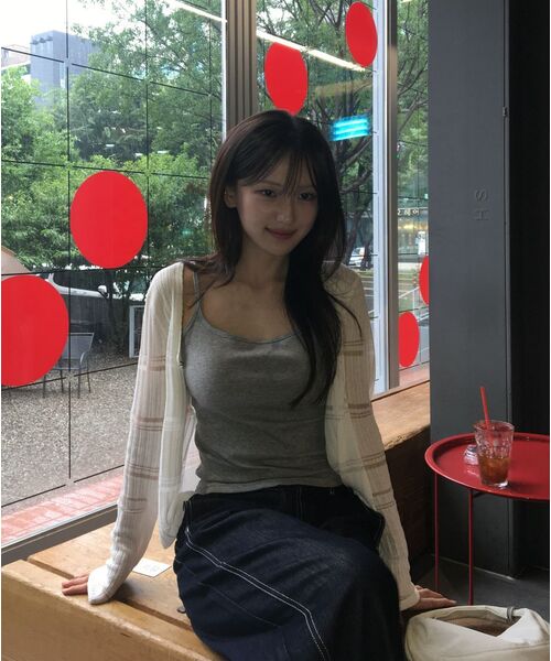 MIND BRIDGE WOMEN（マインドブリッジウーマン）の「[W]ワイドローデニムパンツ（デニムパンツ・レディース・インディゴブルー・55）」の9枚目の写真