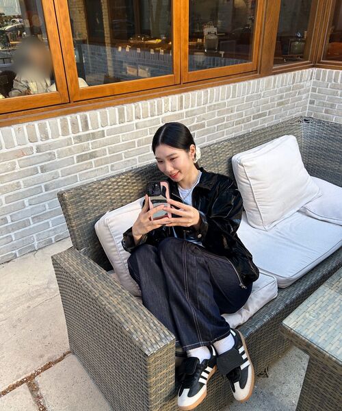 MIND BRIDGE WOMEN（マインドブリッジウーマン）の「[W]ワイドローデニムパンツ（デニムパンツ・レディース・インディゴブルー・55）」の13枚目の写真