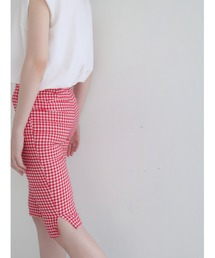 GINGHAM CAPRI PANTS