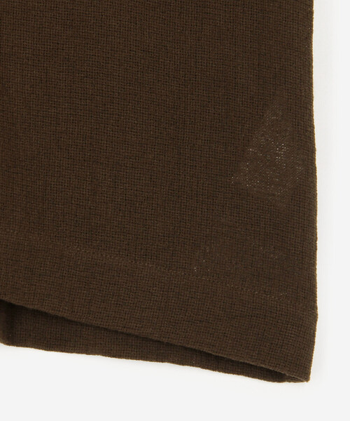 Bshop(ビショップ)の「INDIA INDUSTRY | コットンメッシュ 半袖オープンカラーシャツ WOMEN(シャツ/ブラウス・レディース・ブラック/ダークブラウン・1)」の9枚目の写真
