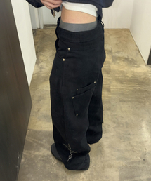 ITZAVIBE | LOW-RISE FLOWER EMBROIDERY PANTS(その他パンツ)