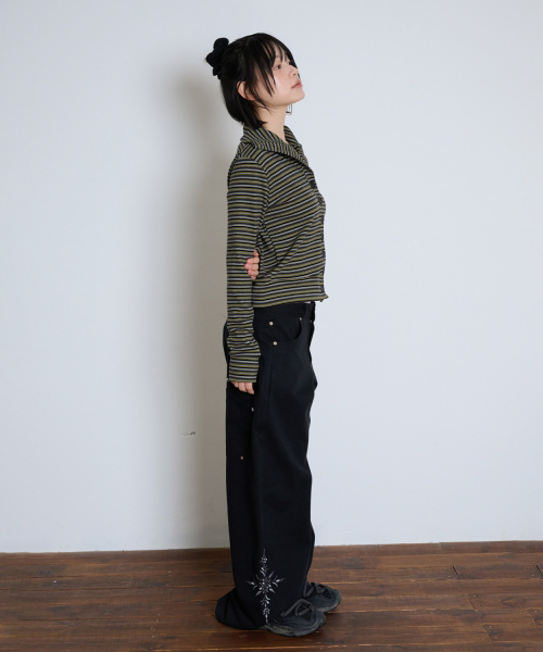 ITZAVIBE(イッザバイブ)の「LOW-RISE FLOWER EMBROIDERY PANTS(その他パンツ・レディース・その他・MEDIUM/LARGE)」の6枚目の写真