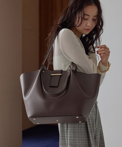 VIS（ビス）の「ダブルハンドルトートバッグ/A4対応・WEB限定カラー（トートバッグ・レディース・ブラック/ダークブラウン/ベージュ系その他/ベージュ系その他2・FREE）」の22枚目の写真