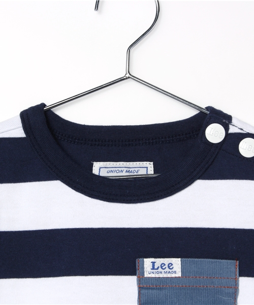 Lee（リー）の「【Lee】ビッグボーダーTee（Tシャツ/カットソー・キッズ・ネイビー・110/130/120/100/140/90/80）」の3枚目の写真