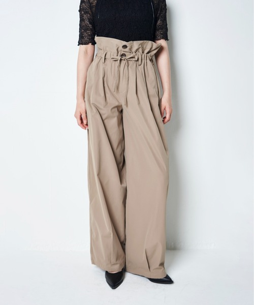 My shawty(マイシャウティー)の「marshmallow twill pants(その他パンツ・レディース・ベージュ/ブラック・FREE)」の8枚目の写真