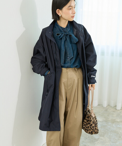 FREAK'S STORE(フリークスストア)の「+Phenix × FREAK'S STORE/プラスフェニックス 別注 GORE-TEX WINDSTOPPER MODS COAT/ゴアテックス ウインドストッパーモッズコート/モッズコート(モッズコート・レディース・ネイビー/ブラウン/ブラック・MEDIUM/SMALL)」の3枚目の写真