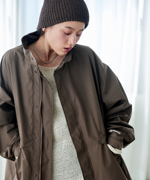 FREAK'S STORE(フリークスストア)の「+Phenix × FREAK'S STORE/プラスフェニックス 別注 GORE-TEX WINDSTOPPER MODS COAT/ゴアテックス ウインドストッパーモッズコート/モッズコート(モッズコート・レディース・ネイビー/ブラウン/ブラック・MEDIUM/SMALL)」の6枚目の写真