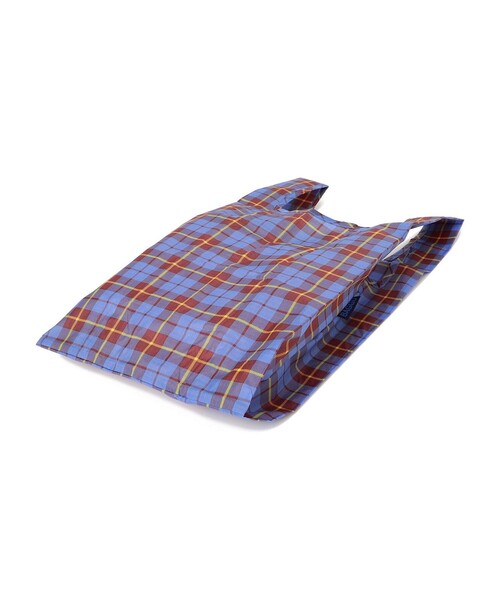 SHIPS Days(シップスデイズ)の「BAGGU: ベイビー タータン チェック(エコバッグ/サブバッグ・レディース・ピンク系その他/ブルー・ONE SIZE)」の4枚目の写真