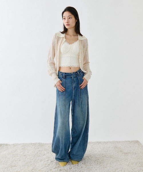 DRWCYS(ドロシーズ)の「ドロストワイドデニムパンツ(デニムパンツ・レディース・ブルー・MEDIUM/LARGE)」の15枚目の写真