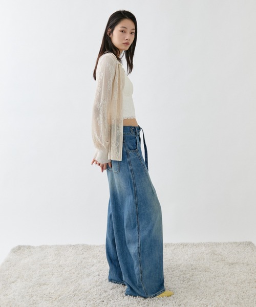 DRWCYS(ドロシーズ)の「ドロストワイドデニムパンツ(デニムパンツ・レディース・ブルー・MEDIUM/LARGE)」の17枚目の写真