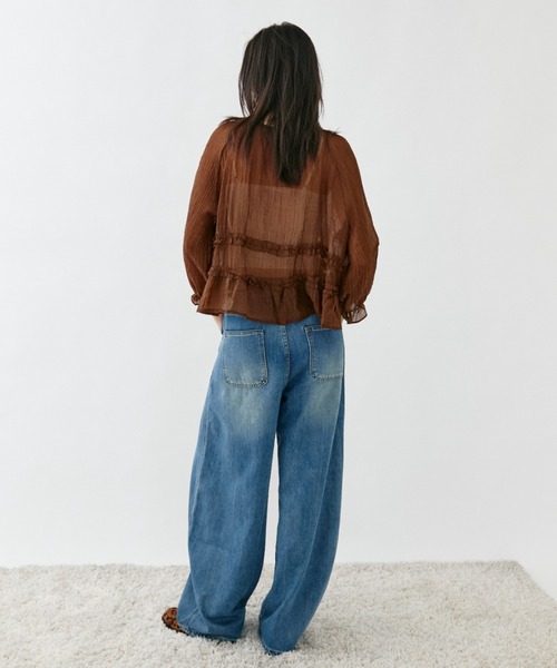 DRWCYS(ドロシーズ)の「ドロストワイドデニムパンツ(デニムパンツ・レディース・ブルー・MEDIUM/LARGE)」の19枚目の写真